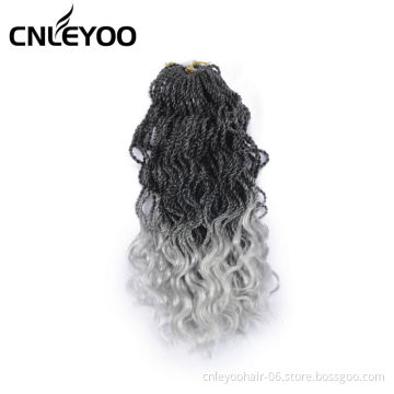 Environmental friendly high quality low temperature fiber 14 inch curly crochet hair braids